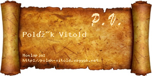 Polák Vitold névjegykártya